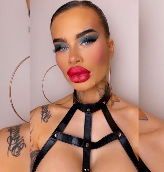 This model has spent thousands turning herself into a Gothic Fetish Barbie.